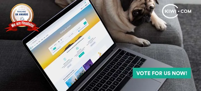 Kiwi.com nominated Best Transportation Website in the 16th TravelMole UK Awards 2022